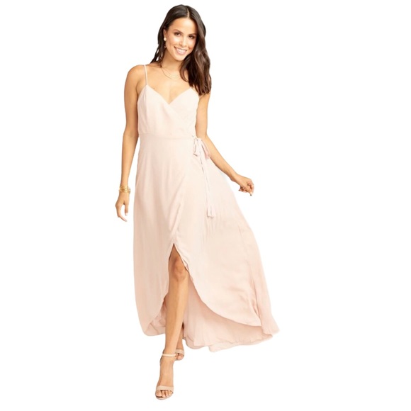 Show Me Your MuMu Dresses & Skirts - Show Me Your Mumu Mariah Wrap Dress Dusty Blush S